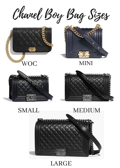 chanel boy bag size